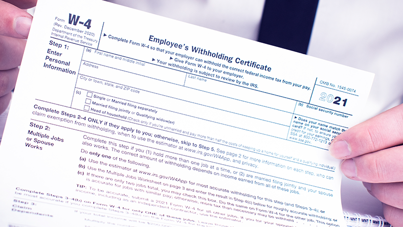 Sample W-4 Form