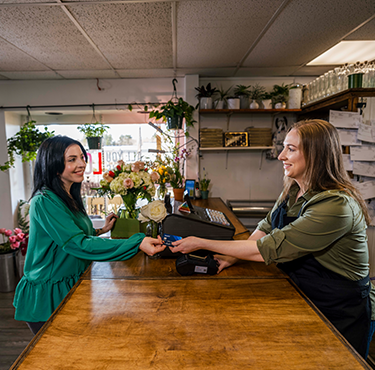 Woman working at Florist