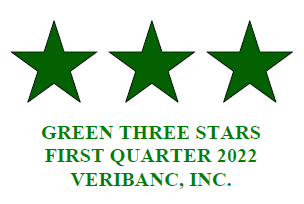 Green Three Stars Award Q4 2022 from Veribanc Inc.