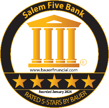 Salem Five Bank rated 5 Stars by Bauer Award